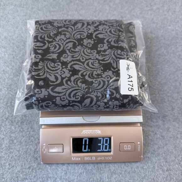 Black Gray Floral Patterned Womens Leggings OS One Size Stretch Tights Baselayer - Picture 12 of 13